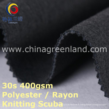 Tissu de plume tricoté de rayonne de polyester pour des vêtements habillés (GLLML395)
